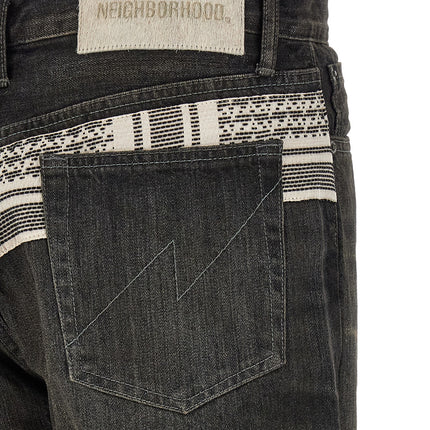 Yohji Yamamoto Black Cotton Tapered Jeans