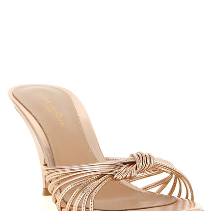 Gianvito Rossi Multicolor Lamb Leather Stiletto Heel Sandals