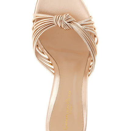 Gianvito Rossi Multicolor Lamb Leather Stiletto Heel Sandals
