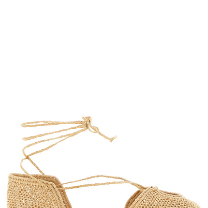 ODISSI Beige Viscose Ballet Flats