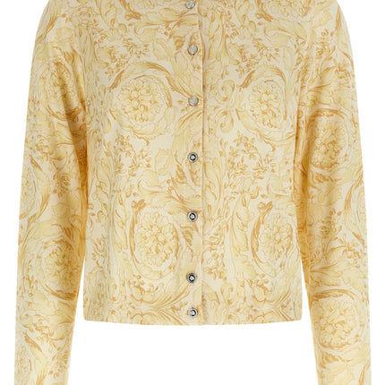 Versace Bicolor Silk Cardigan