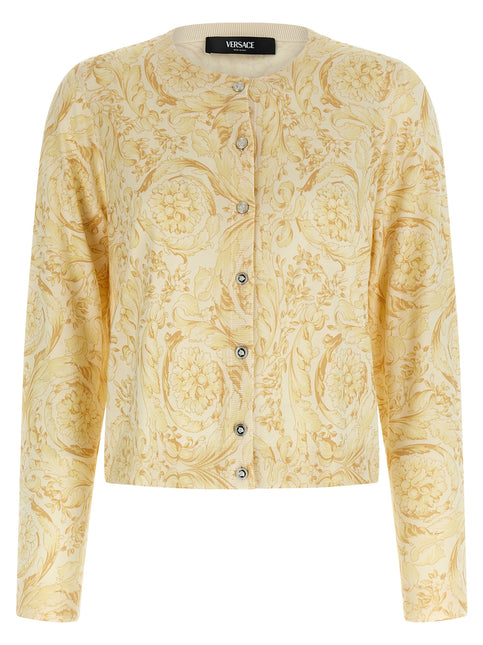 Versace Bicolor Silk Cardigan