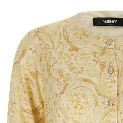 Versace Bicolor Silk Cardigan