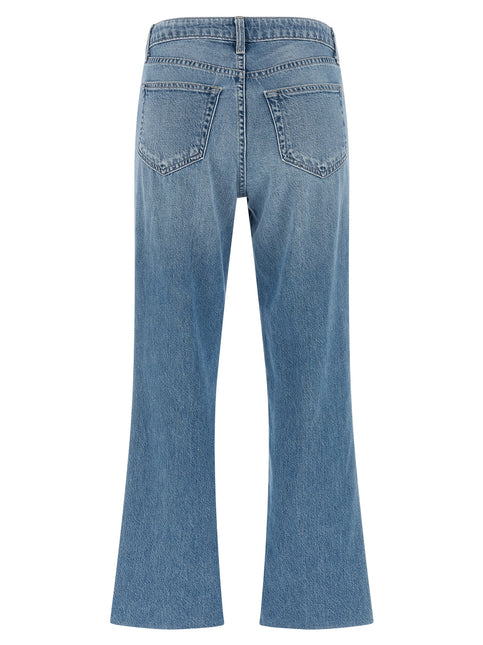 L'Agence Blue Cotton Flared Jeans