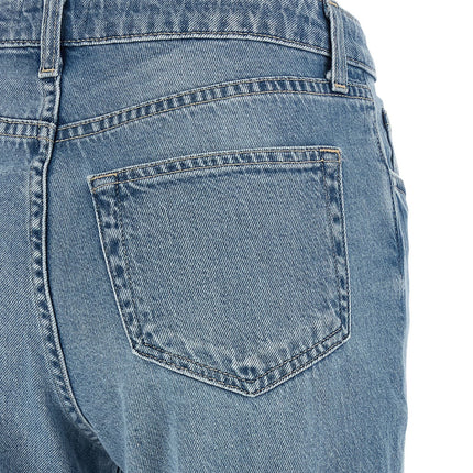 L'Agence Blue Cotton Flared Jeans