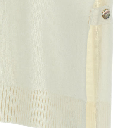BE YOU White Cashmere Sleeveless Jacket