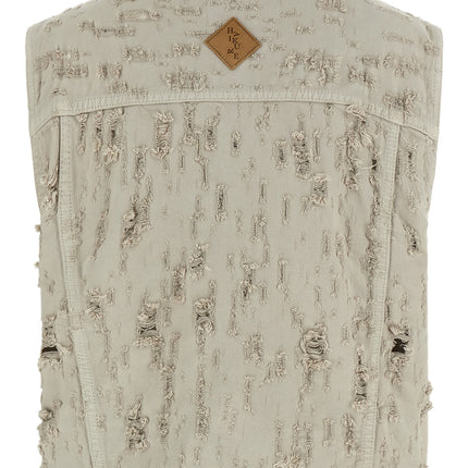 Haikure Gray Cotton Sleeveless Jacket