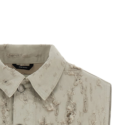 Haikure Gray Cotton Sleeveless Jacket