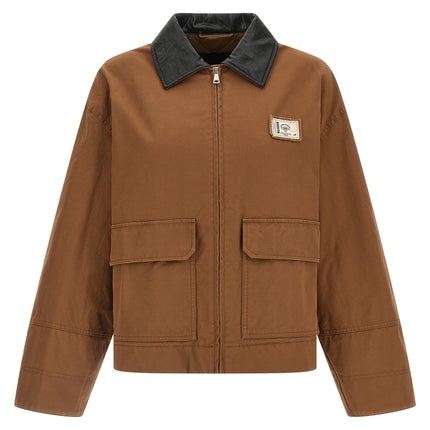 Max Mara Brown Cotton Full-Length Jacket
