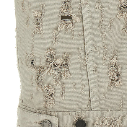 Haikure Gray Cotton Sleeveless Jacket