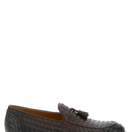Doucal's Brown Calfskin Slip-On Loafers