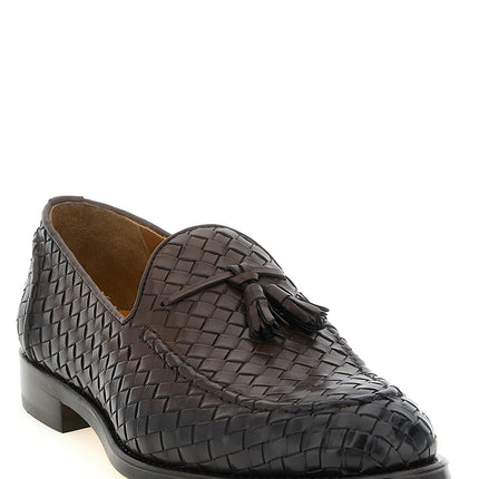 Doucal's Brown Calfskin Slip-On Loafers