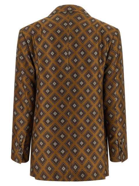Alberto Biani Brown Silk Blazer