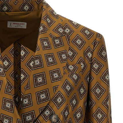 Alberto Biani Brown Silk Blazer