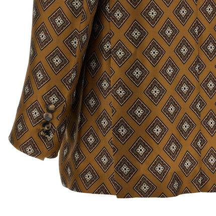 Alberto Biani Brown Silk Blazer