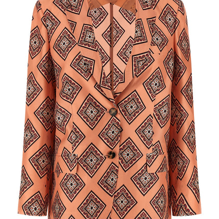 Alberto Biani Multicolor Silk Blazer