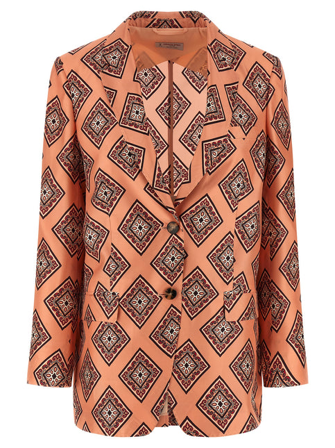 Alberto Biani Multicolor Silk Blazer