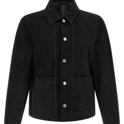 GIORGIO BRATO Black Suede Leather Leather Jacket