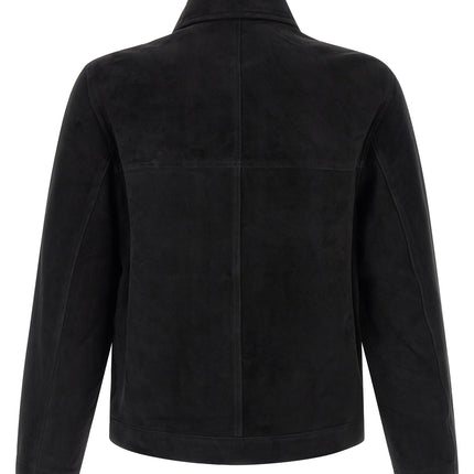 GIORGIO BRATO Black Suede Leather Leather Jacket