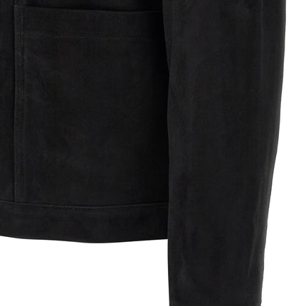 GIORGIO BRATO Black Suede Leather Leather Jacket