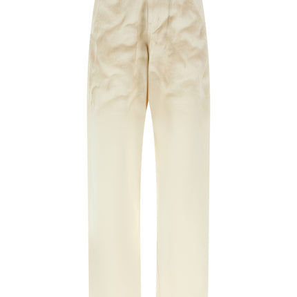WILLY CHAVARRIA Beige Cotton Tapered Jeans