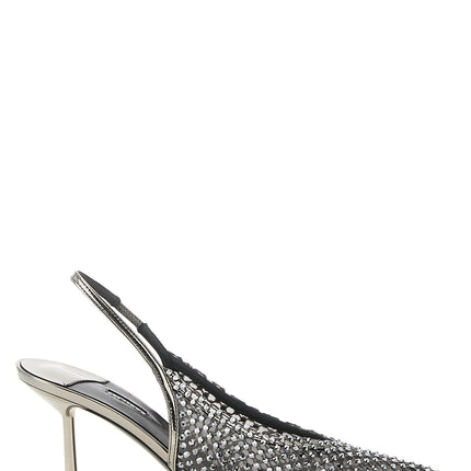 LE SILLA Gray Polyester High Heel Pumps