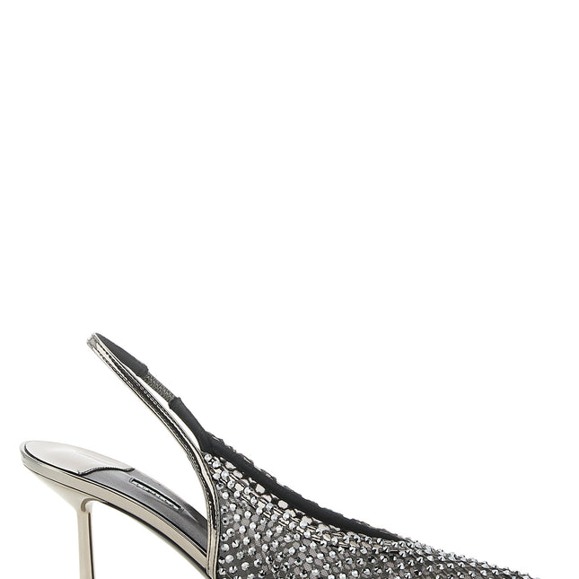 LE SILLA Gray Polyester High Heel Pumps