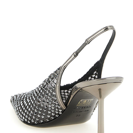 LE SILLA Gray Polyester High Heel Pumps