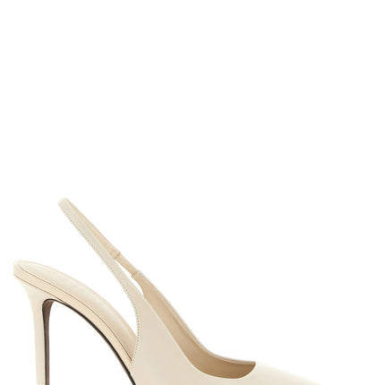 Brunello Cucinelli White Leather High Heel Pumps