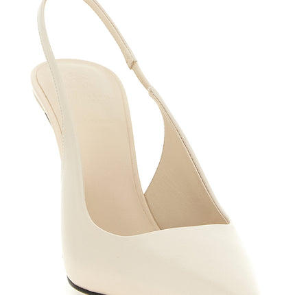 Brunello Cucinelli White Leather High Heel Pumps