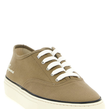Jacquemus Bicolor Cotton Low Top Sneakers