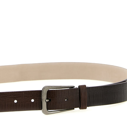 Brunello Cucinelli Brown Leather Regular Belt