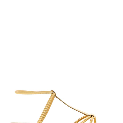 Gianvito Rossi Gold Lamb Leather Flat Sandals