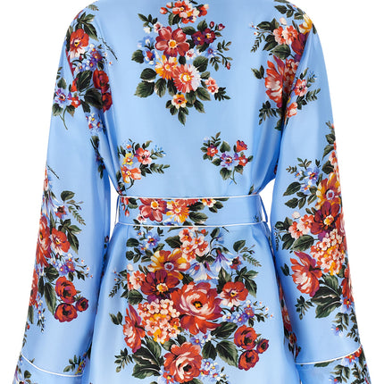 Dolce & Gabbana Blue Silk Blouse