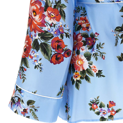 Dolce & Gabbana Blue Silk Blouse