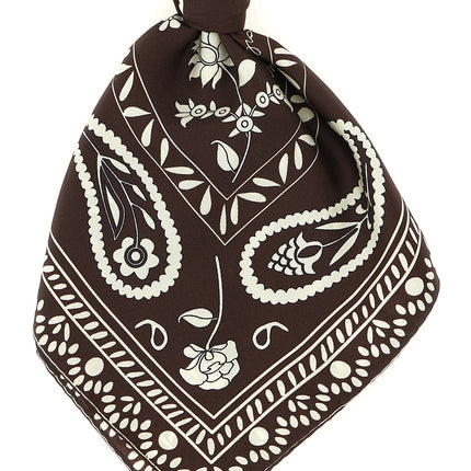 Alberto Biani Brown Silk Foulard