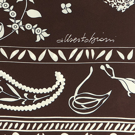 Alberto Biani Brown Silk Foulard