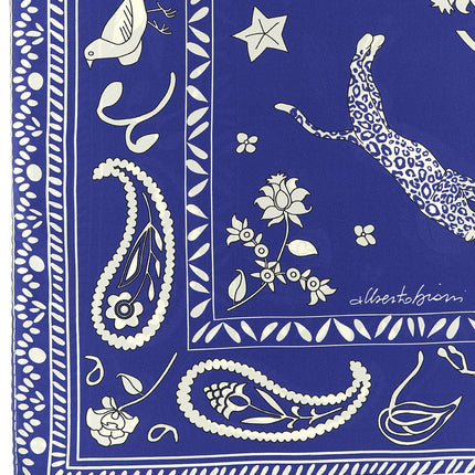 Alberto Biani Blue Silk Foulard