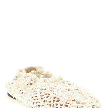 ODISSI White Polyester Ballet Flats