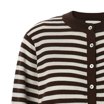 BE YOU Brown Cotton Cardigan