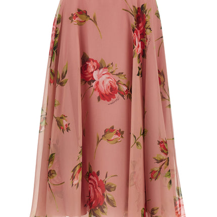 Dolce & Gabbana Multicolor Silk Midi Skirt