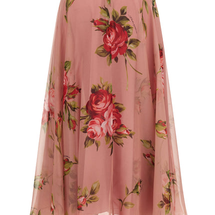 Dolce & Gabbana Multicolor Silk Midi Skirt