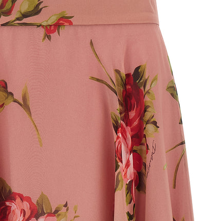 Dolce & Gabbana Multicolor Silk Midi Skirt