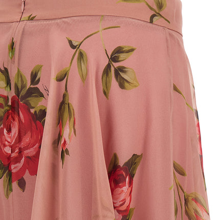 Dolce & Gabbana Multicolor Silk Midi Skirt