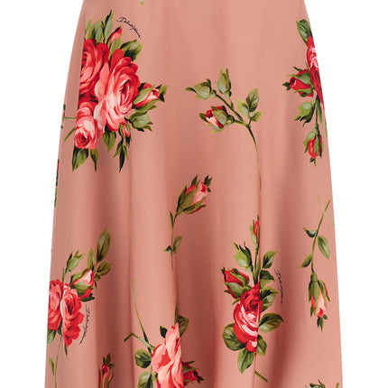 Dolce & Gabbana Multicolor Silk Midi Skirt