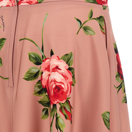 Dolce & Gabbana Multicolor Silk Midi Skirt