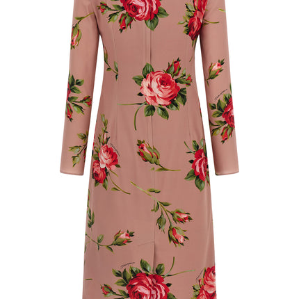 Dolce & Gabbana Multicolor Silk Midi Dress