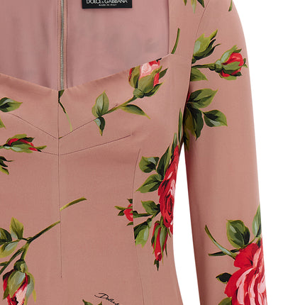 Dolce & Gabbana Multicolor Silk Midi Dress