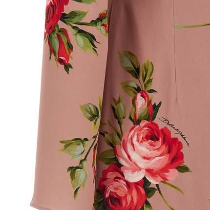 Dolce & Gabbana Multicolor Silk Midi Dress