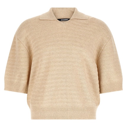 Jacquemus Beige Cotton Polo Shirt